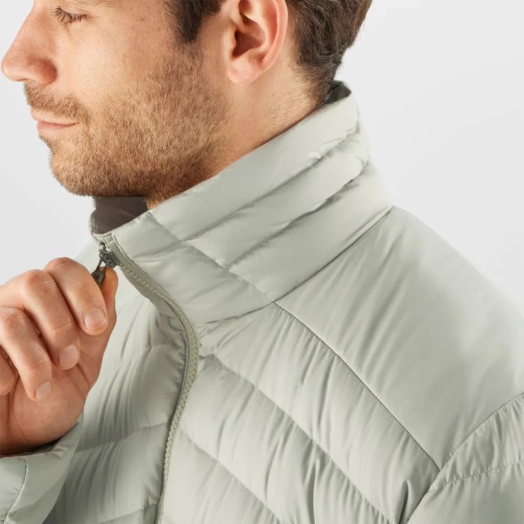 Salomon Essential Xwarm Down Men's Insulated Jackets Light Grey | CA 85P2
